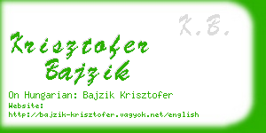 krisztofer bajzik business card